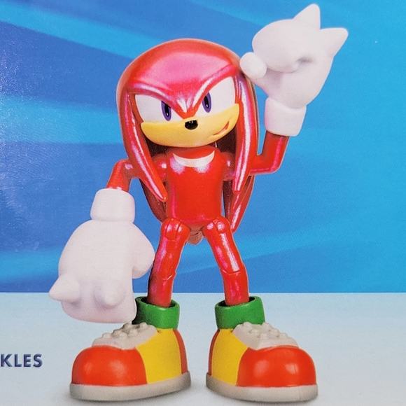 Sonic The Hedgehog Team Collection 4" Iridescent Knuckles Tails Super Sonic Set - Picture 6 of 8